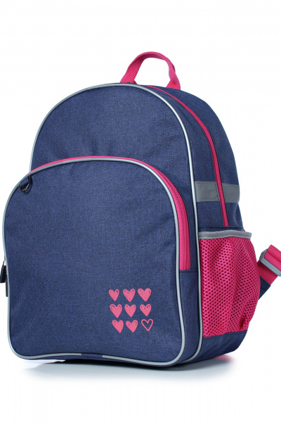 Текстильный рюкзак с отражающими элементами Galanteya 40122.23с500к45 синий_т. - фото 1