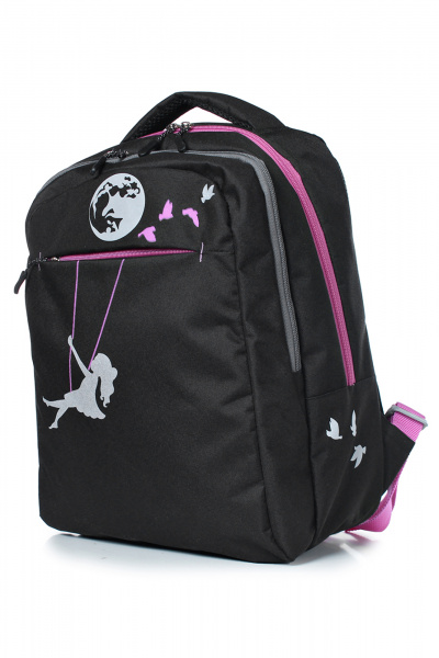 Черный текстильный рюкзак с двумя отделениями Galanteya 40723.24с84к45 черный - фото 1