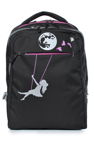 Черный текстильный рюкзак с двумя отделениями Galanteya 40723.24с84к45 черный - фото 2