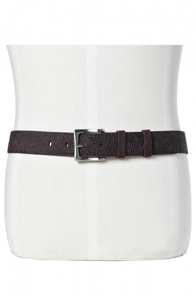 Коричневый ремень с декоративным тиснением из натуральной кожи Galanteya 40822.23с761к45 2р коричневый - фото 5