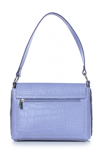 Фиолетовая сумка из натуральной кожи с клапаном Galanteya 41123.23с1395к45 фиолсв/бежев - фото 3