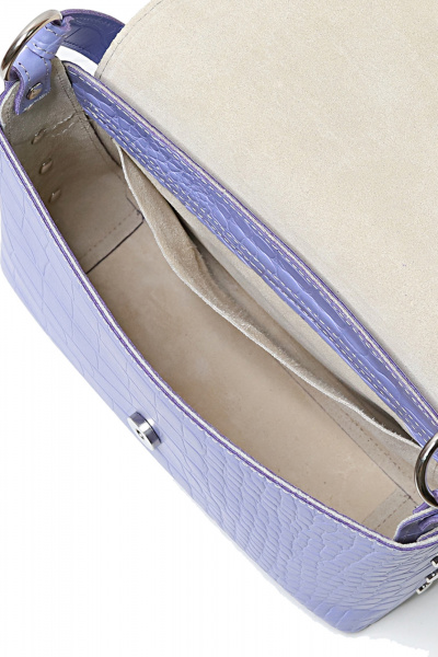 Фиолетовая сумка из натуральной кожи с клапаном Galanteya 41123.23с1395к45 фиолсв/бежев - фото 5