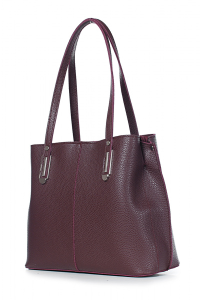 Красная сумка из экокожи на три отделения Galanteya 42023.23с1397к45 бордо - фото 1