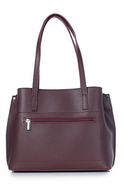 Красная сумка из экокожи на три отделения Galanteya 42023.23с1397к45 бордо - фото 2