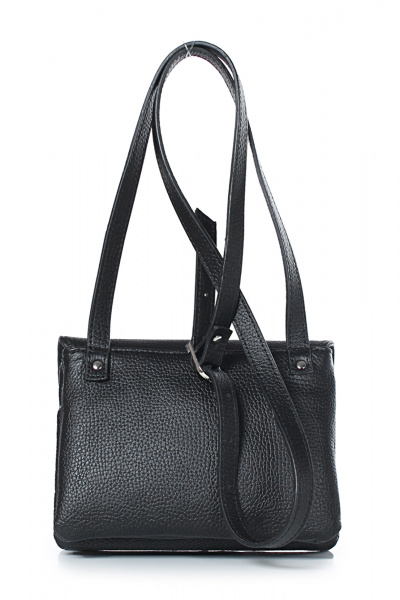 Стильная кожаная сумка на три отделения, черная Galanteya 43623.24с139к45 черный - фото 3