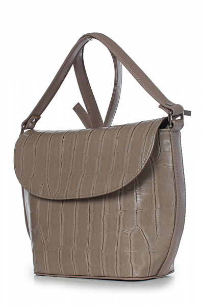 Бежевая мелкая сумка из экокожи, одно отделение Galanteya 4424.24с241к45 бежевый_т. - фото 1