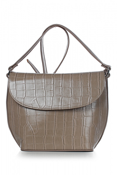 Бежевая мелкая сумка из экокожи, одно отделение Galanteya 4424.24с241к45 бежевый_т. - фото 2