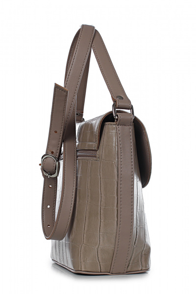 Бежевая мелкая сумка из экокожи, одно отделение Galanteya 4424.24с241к45 бежевый_т. - фото 4