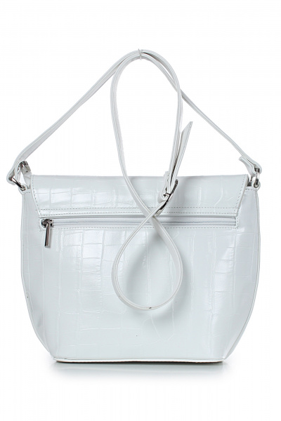 Белая кожаная сумка на одно отделение, стиль на каждый день Galanteya 4424.24с241к45 белый - фото 3