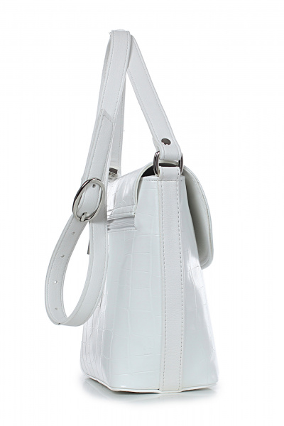 Белая кожаная сумка на одно отделение, стиль на каждый день Galanteya 4424.24с241к45 белый - фото 4