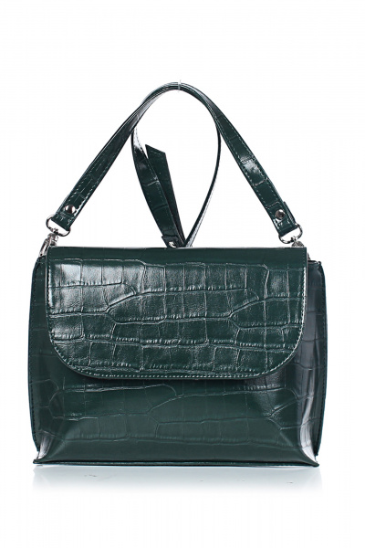 Экокожаная сумка зеленая стиль на каждый день Galanteya 4524.24с242к45 зеленый_т. - фото 2