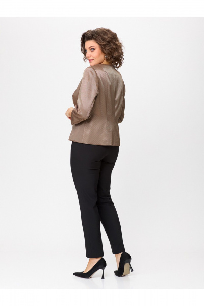 Классический жакет из текстиля полуприлегающего силуэта Zlata 4425 желтый - фото 3