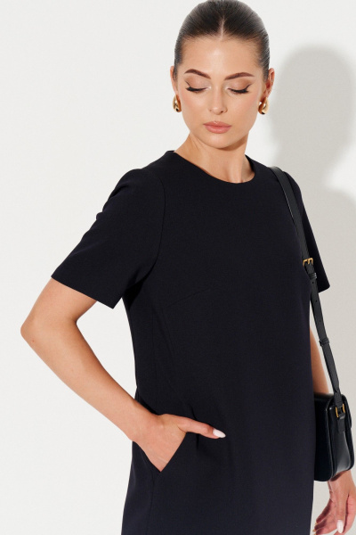 Подарочный жакет и платье-костюм из текстиля Ketty K-18980 черный - фото 2