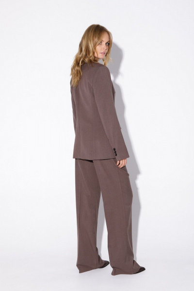 Костюм двойка из вискозы, бежевый, деловой стиль PiRS 5030 серо-бежевый - фото 6