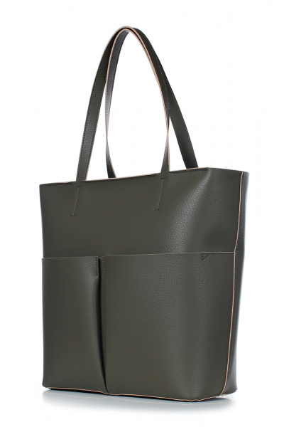 Зеленая экокожа сумка на каждый день, круглый год Galanteya 45623.23с1307к45 оливковый - фото 1