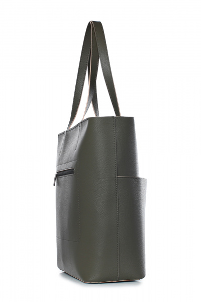 Зеленая экокожа сумка на каждый день, круглый год Galanteya 45623.23с1307к45 оливковый - фото 4