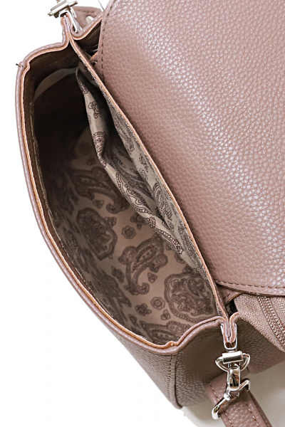 Бежевая экокожа сумка, круглый год, стиль на каждый день Galanteya 4624.24с243к45 бежевый_т. - фото 5