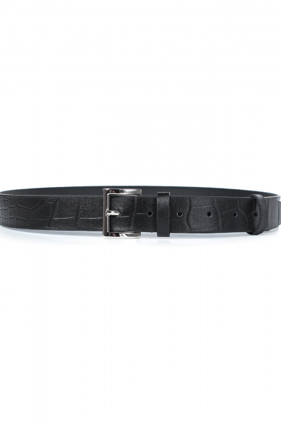 Ремень из натуральной кожи, черный, 95 см, классический стиль Galanteya 46622.23с158к45 2р черный - фото 4