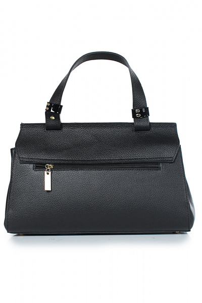 Сумка из натуральной кожи, черная, на плечо, с карманом Galanteya 46823.24с901к45 черный - фото 3