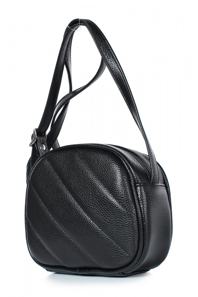 Круглогодичная эко-кожа черная сумка с клапаном и регулируемым ремнем Galanteya 48023.23с1354к45 черный - фото 1