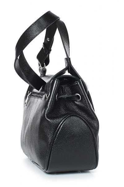 Кожаная сумка на магнитной застежке с декоративной строчкой Galanteya 48623.24с152к45 черный - фото 4