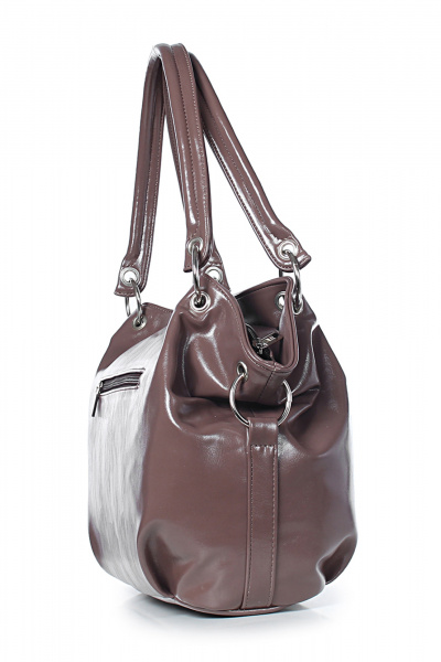 Сумка экокожа на каждый день с плечевым ремнем Galanteya 5024.24с247к45 кор.св/бежев - фото 4