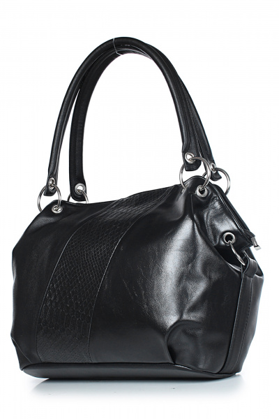 Сумка экокожа на каждый день с застежкой-молнией Galanteya 5024.24с247к45 черный - фото 1