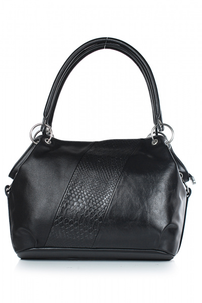 Сумка экокожа на каждый день с застежкой-молнией Galanteya 5024.24с247к45 черный - фото 2