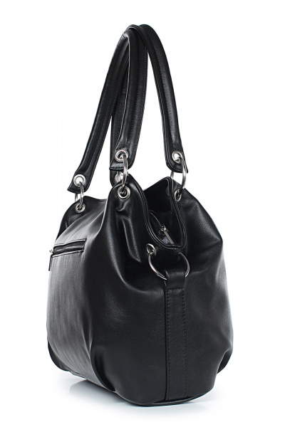 Сумка экокожа на каждый день с застежкой-молнией Galanteya 5024.24с247к45 черный - фото 4