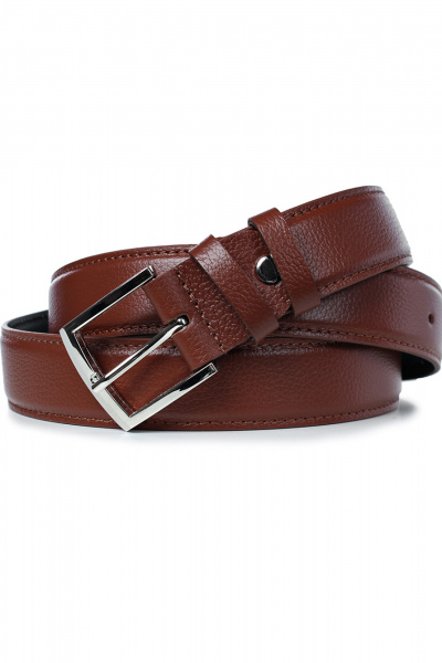 Ремень натуральная кожа с пряжкой и обработкой краев Galanteya 50817.22с2133к45 3р коньячный - фото 2