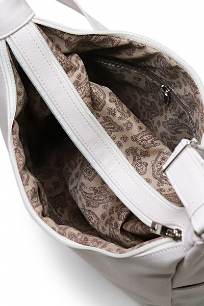 Сумка экокожа на два отделения с регулировочним ремнем Galanteya 50823.24с106к45 молочный - фото 5