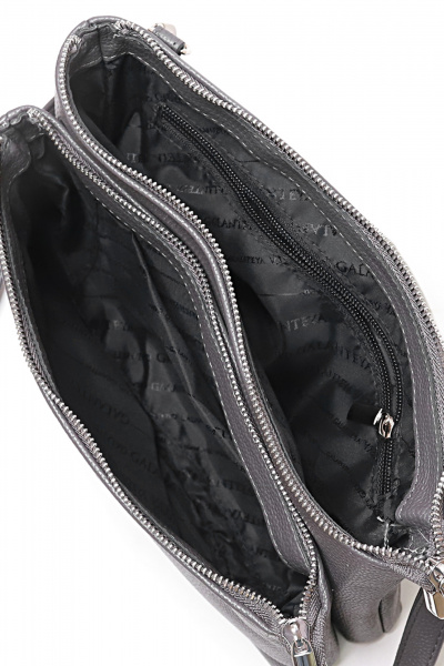 Сумка экокожа на два отделения с карманами Galanteya 51423.24с490к45 серый_т. - фото 5