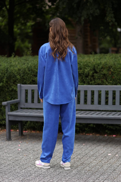 Рубашка вельветовая, синий, демисезонная LARICI 2123 - фото 5