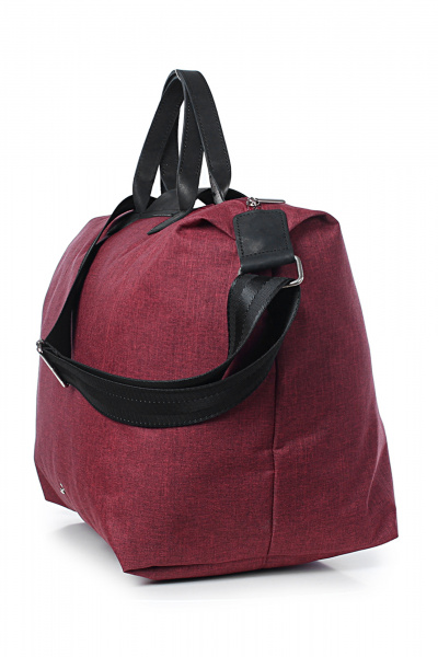 Дорожная сумка из текстиля на кнопку и молнию Galanteya 5624.24с252к45 бордо/черный - фото 4