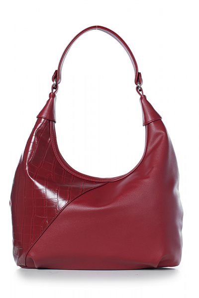 Классическая сумка из экокожи с карманами на молнию Galanteya 6024.24с255к45 красный_т. - фото 2