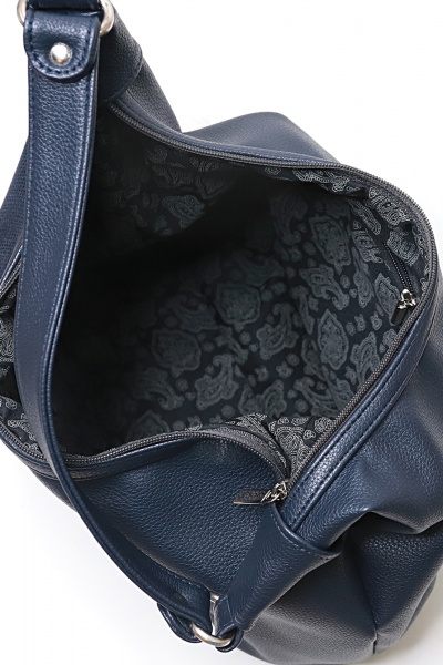 Синяя сумка из экокожи с двумя карманами Galanteya 6024.24с255к45 син.т/синий - фото 5