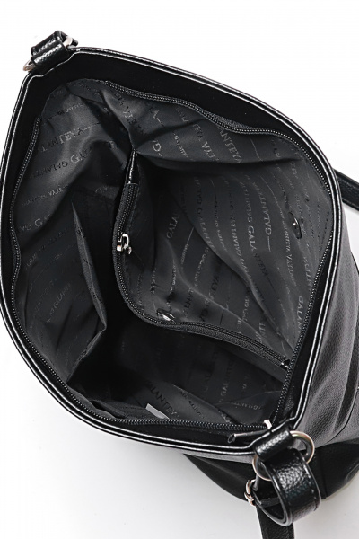 Черная сумка из экокожи с несколькими карманами Galanteya 6124.24с256к45 черный - фото 5