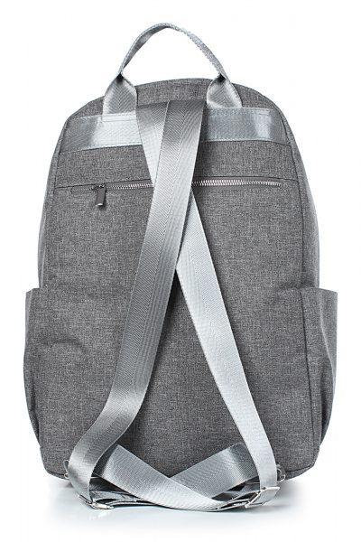 Рюкзак из текстиля с регулируемыми ремнями и карманами Galanteya 7123.23с841к45 серый_св. - фото 3