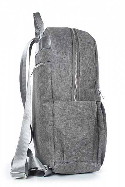 Рюкзак из текстиля с регулируемыми ремнями и карманами Galanteya 7123.23с841к45 серый_св. - фото 4