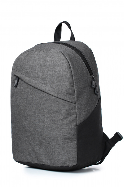 Текстильный рюкзак с регулируемыми ремнями и карманами Galanteya 8824.24с435к45 сер.св/черный - фото 1