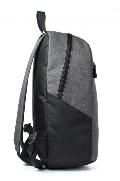 Текстильный рюкзак с регулируемыми ремнями и карманами Galanteya 8824.24с435к45 сер.св/черный - фото 4