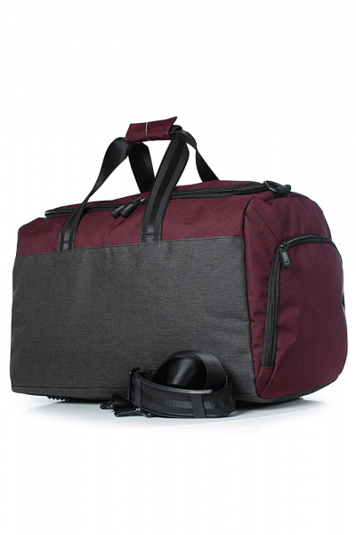 Класическая сумка из текстиля с плечевым ремнем красная Galanteya 9224.24с440к45 бордо/черный - фото 1