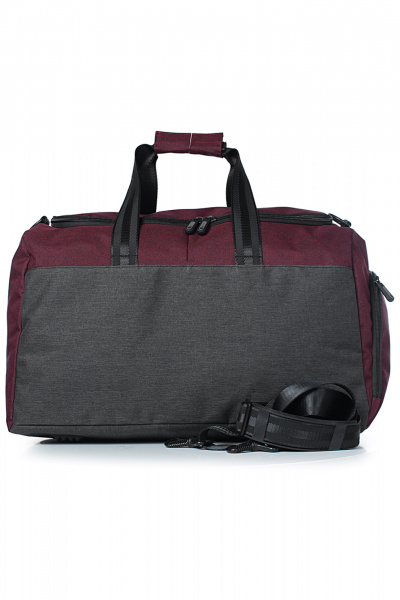 Класическая сумка из текстиля с плечевым ремнем красная Galanteya 9224.24с440к45 бордо/черный - фото 2