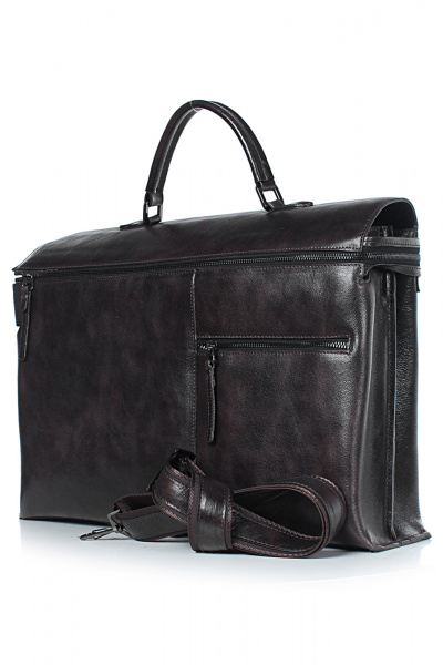 Кожаный портфель с двумя отделениями для деловых образов Galanteya 924.24с821к45 коричневый_т. - фото 1