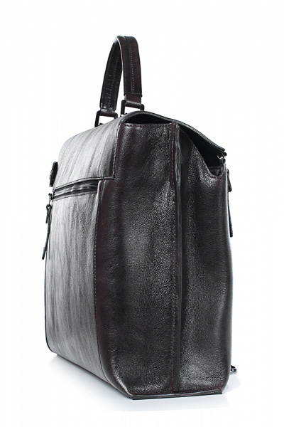 Кожаный портфель с двумя отделениями для деловых образов Galanteya 924.24с821к45 коричневый_т. - фото 2