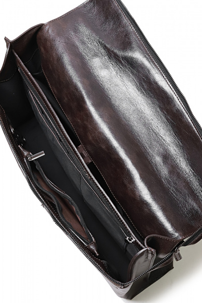 Кожаный портфель с двумя отделениями для деловых образов Galanteya 924.24с821к45 коричневый_т. - фото 3