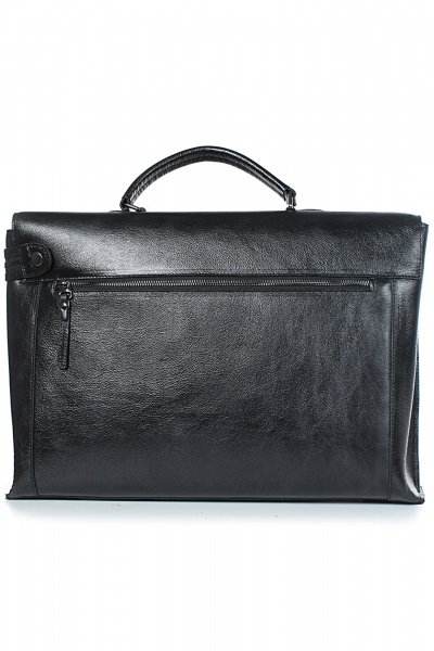 Кожаный портфель на два отделения черный для офиса Galanteya 924.24с821к45 черный - фото 3