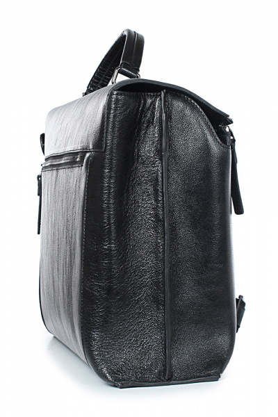 Кожаный портфель на два отделения черный для офиса Galanteya 924.24с821к45 черный - фото 4