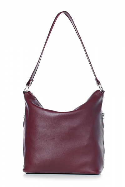 Круглогодичная экокожа сумка на каждый день красная Galanteya 9824.24с445к45 бордо - фото 2