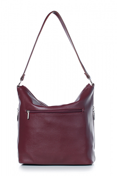 Круглогодичная экокожа сумка на каждый день красная Galanteya 9824.24с445к45 бордо - фото 3